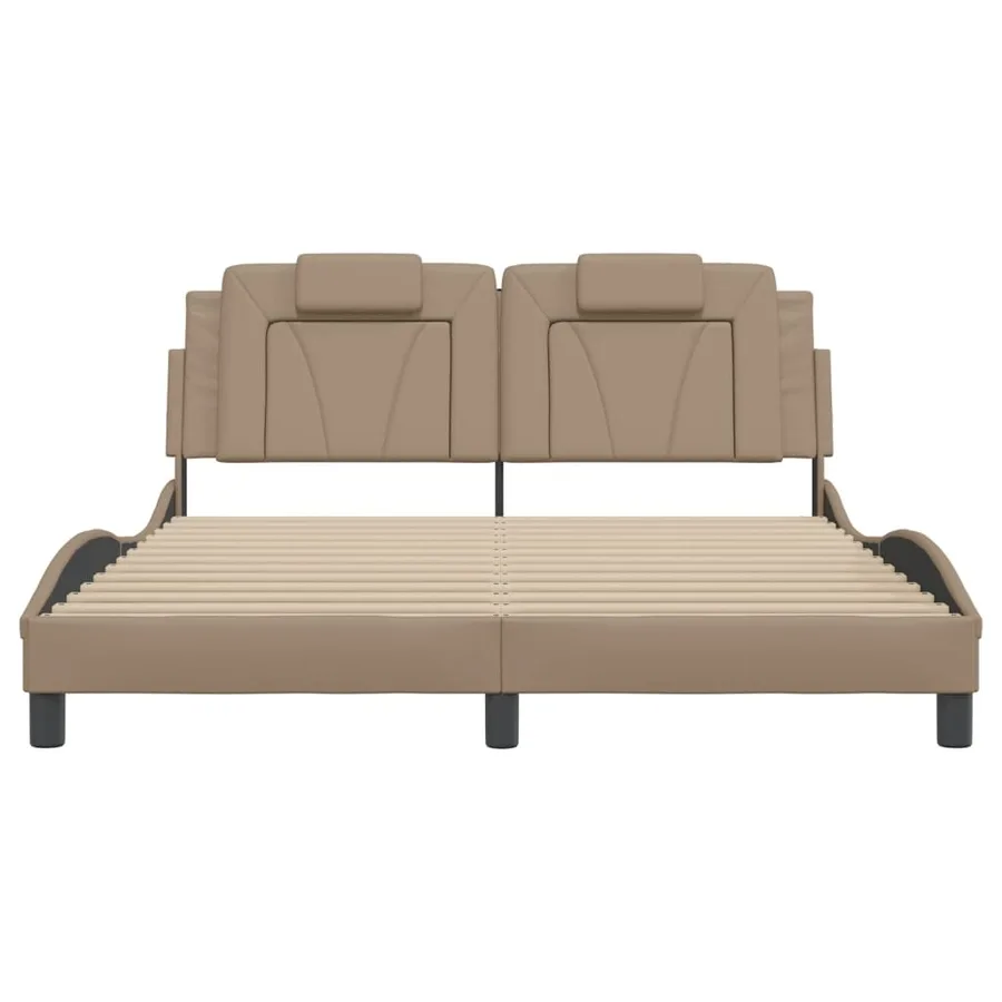 Cadre de lit Viana avec LED sans matelas cappuccino 160x200 cm - 6