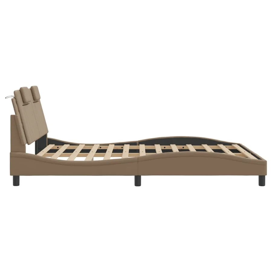 Cadre de lit Viana avec LED sans matelas cappuccino 160x200 cm - 9