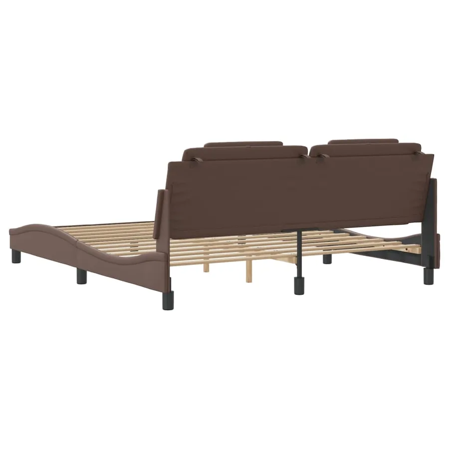 Cadre de lit Viana avec LED sans matelas marron 180x200 cm - 10