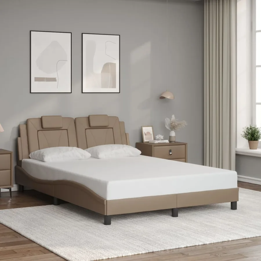 Cadre de lit Viana avec LED sans matelas cappuccino 120x200 cm - 4