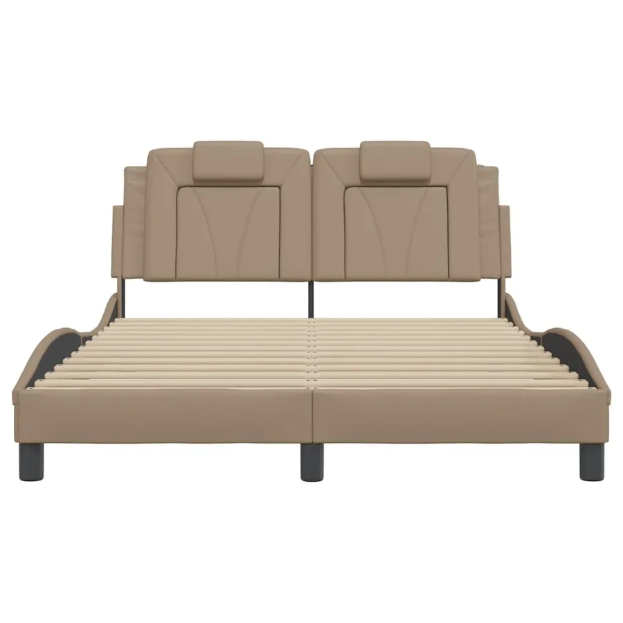 Cadre de lit Viana avec LED sans matelas cappuccino 120x200 cm - 6