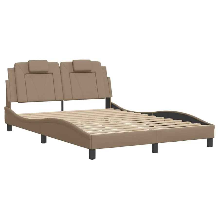Cadre de lit Viana sans matelas cappuccino 120x200 cm similicuir - 3