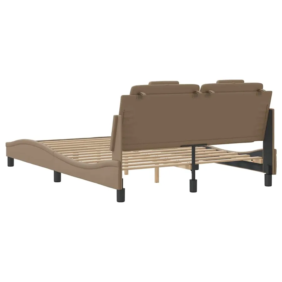Cadre de lit Viana sans matelas cappuccino 120x200 cm similicuir - 6