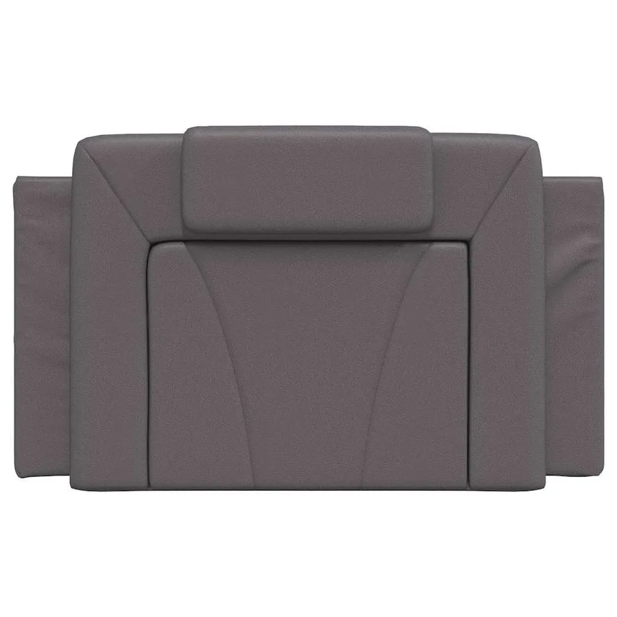 Coussin de tête de lit Viana gris 90 cm similicuir - 5