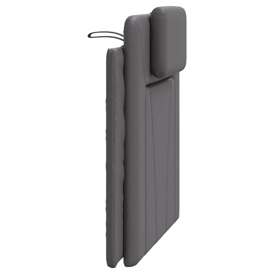 Coussin de tête de lit Viana gris 90 cm similicuir - 6