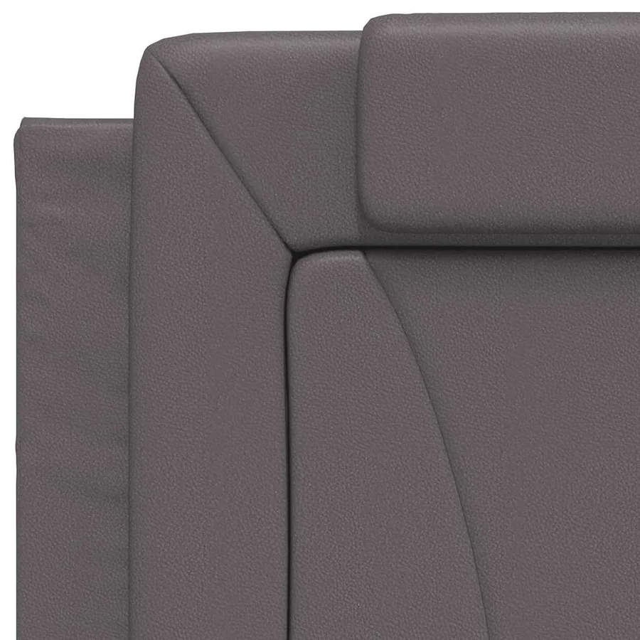 Coussin de tête de lit Viana gris 90 cm similicuir - 8