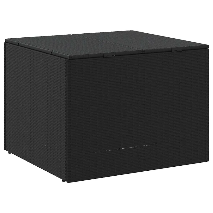Boîte de rangement de jardin noir 291L résine tressée - 6