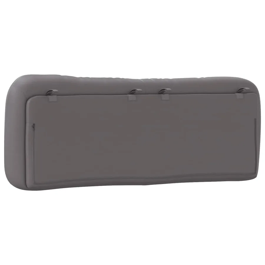 Coussin de tête de lit Hvar gris 120 cm similicuir - 7