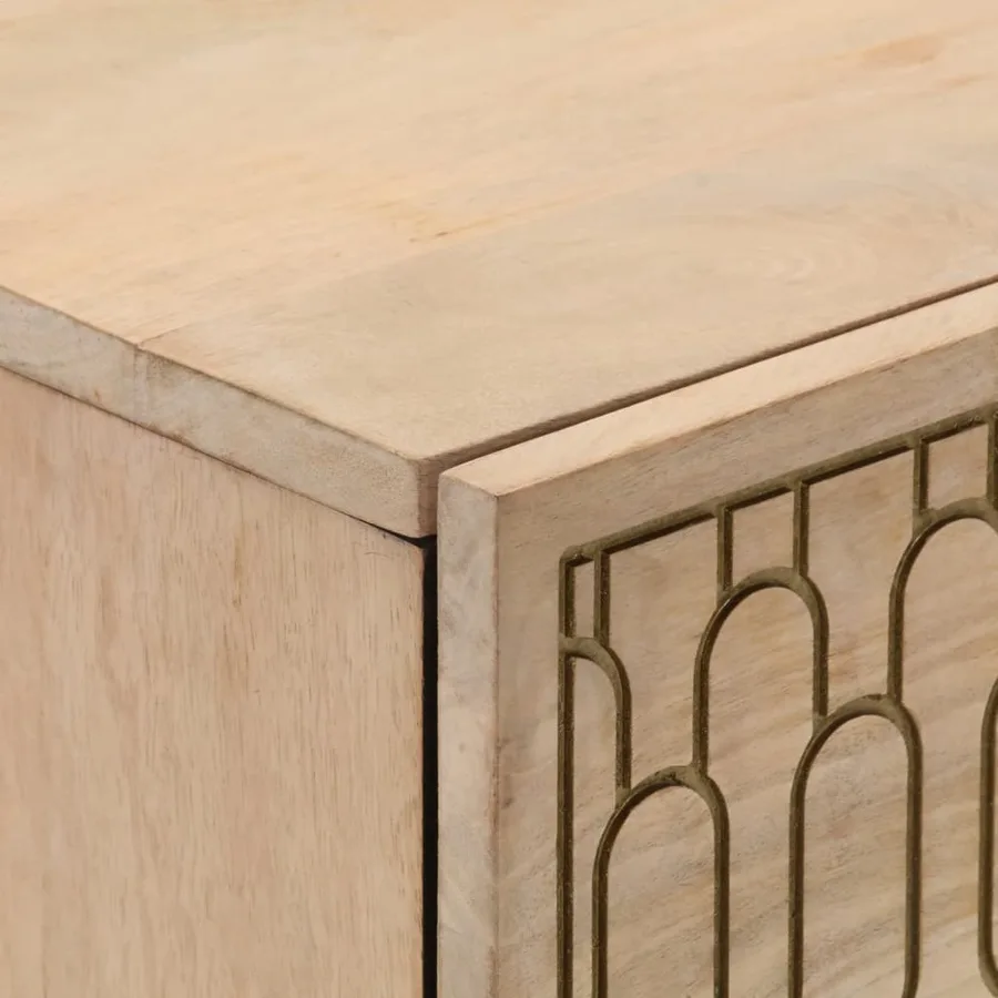 Armoires latérales 2 pcs 60x33x75 cm bois massif de manguier - 7