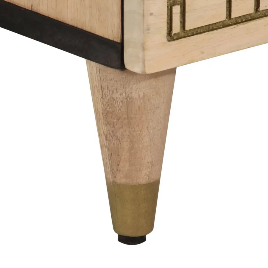 Armoires latérales 2 pcs 60x33x75 cm bois massif de manguier - 9