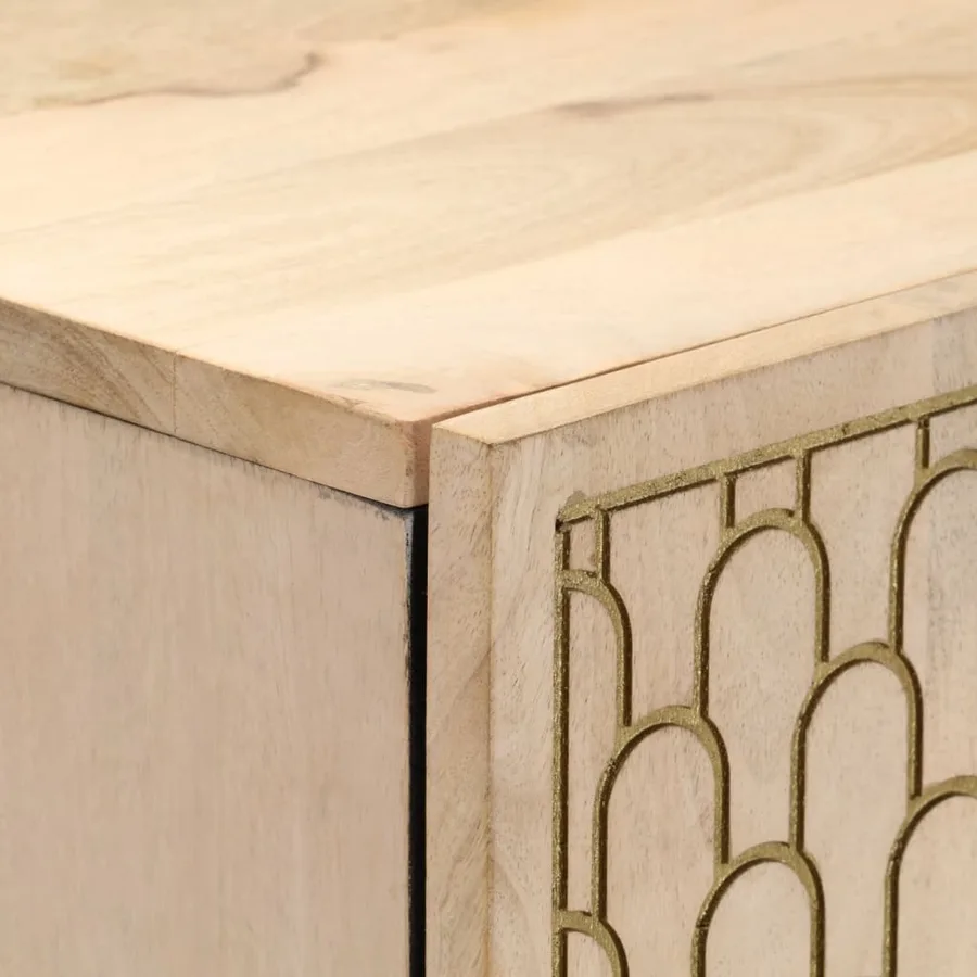 Buffet 40x33x110 cm bois de manguier massif - 7