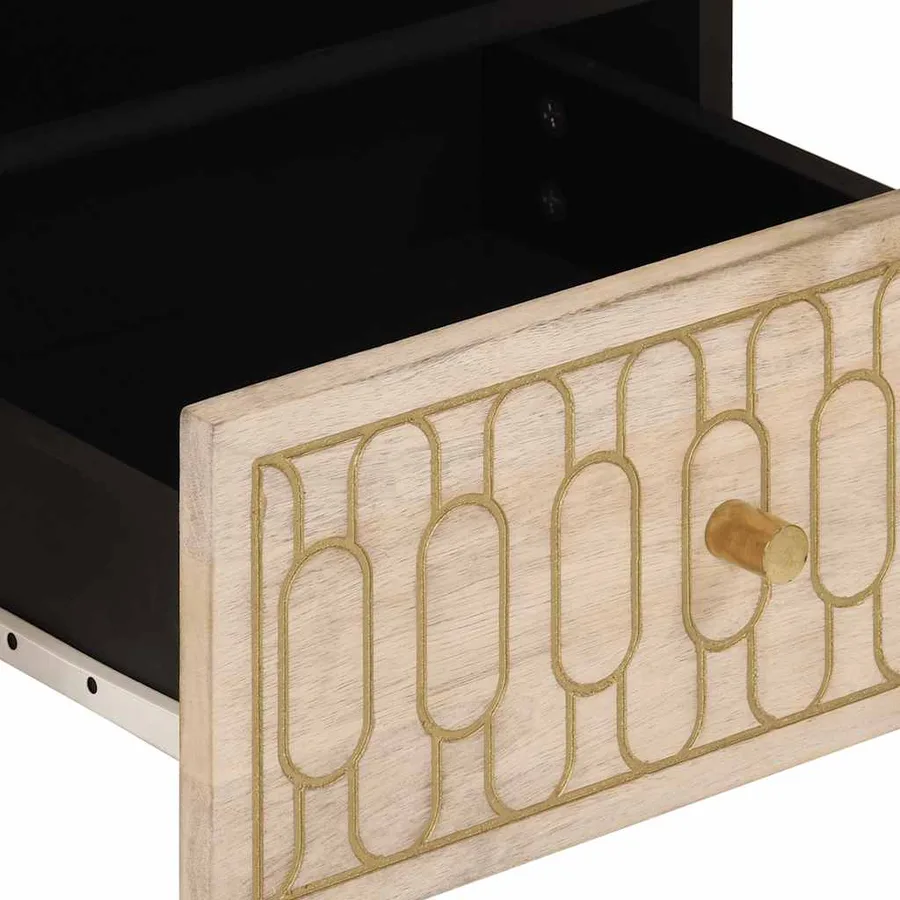 Table basse 80x54x40 cm bois de manguier massif - 7
