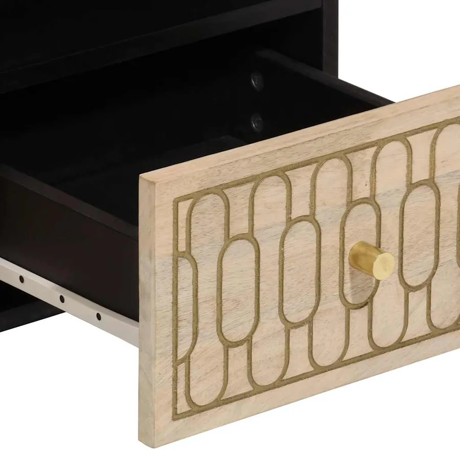 Meuble TV 70x33x46 cm Bois massif de manguier - 7