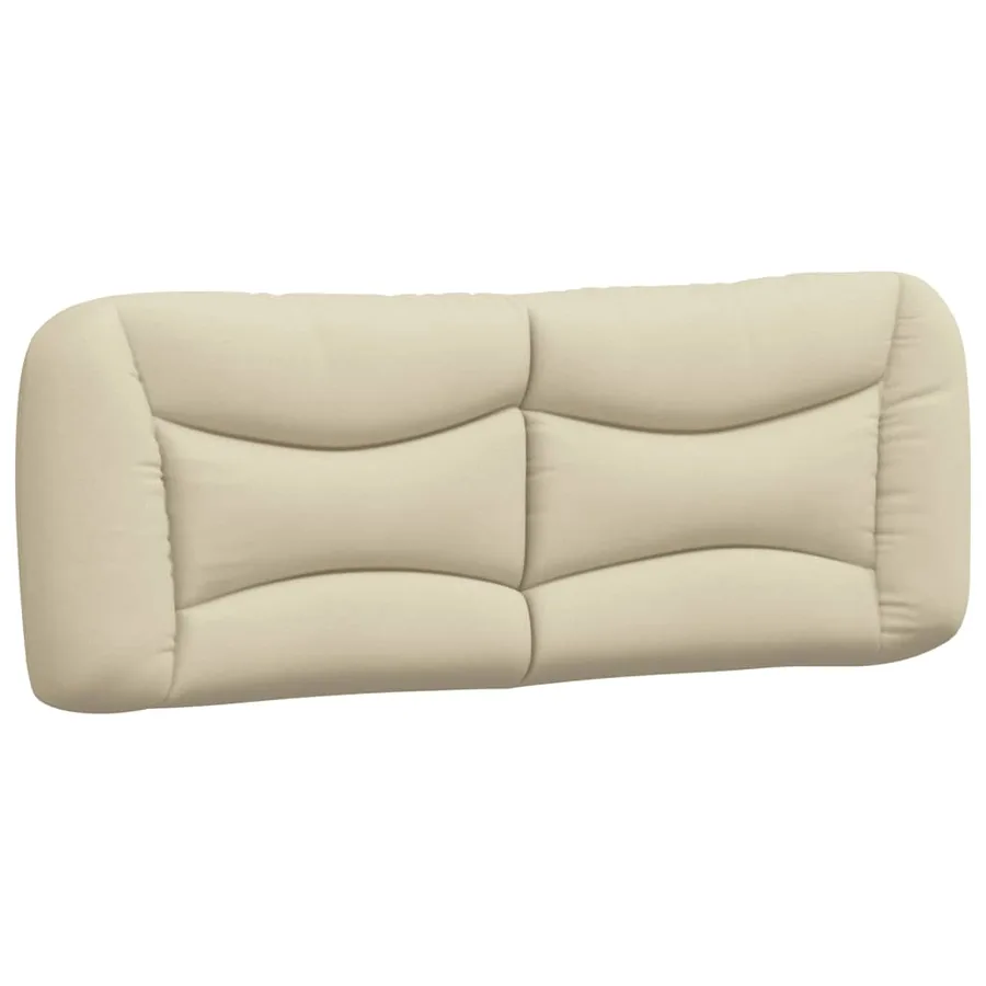 Cadre de lit avec LED sans matelas Hvar crème 120x200 cm tissu - 10