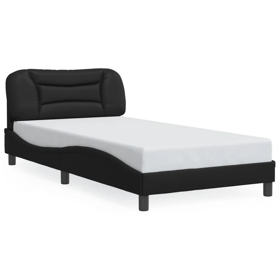 Cadre de lit avec LED sans matelas Hvar noir 100x200 cm - 5