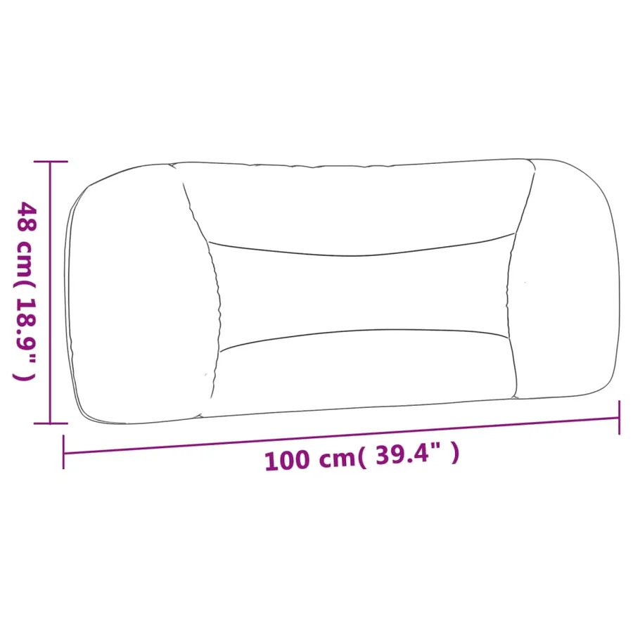 Coussin de tête de lit Hvar gris foncé 100 cm tissu - 10