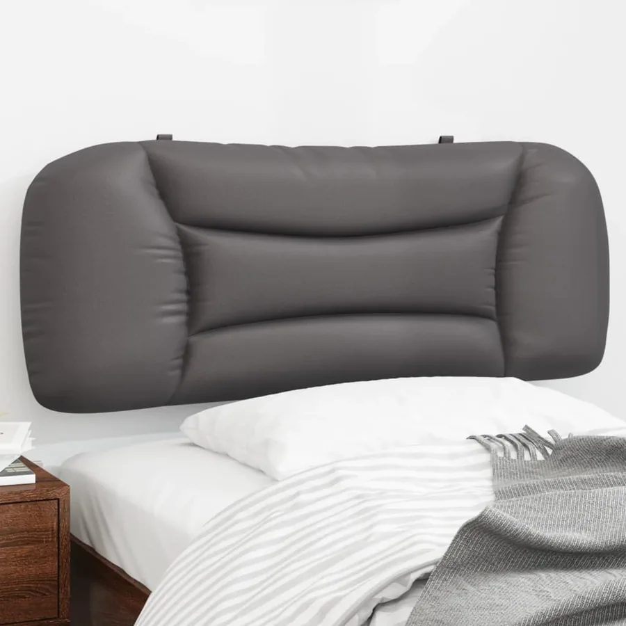 Coussin de tête de lit Hvar gris 100 cm similicuir