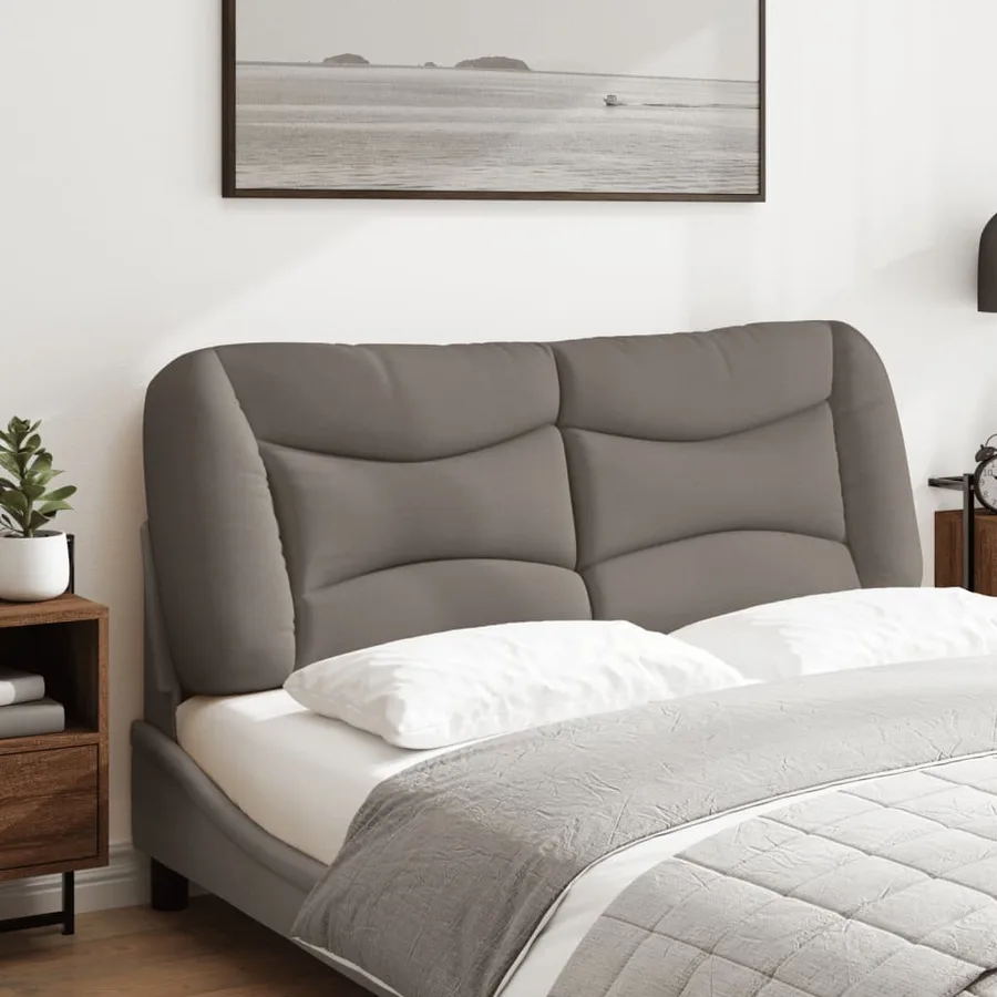 Coussin de tête de lit Hvar taupe 120 cm tissu - 3