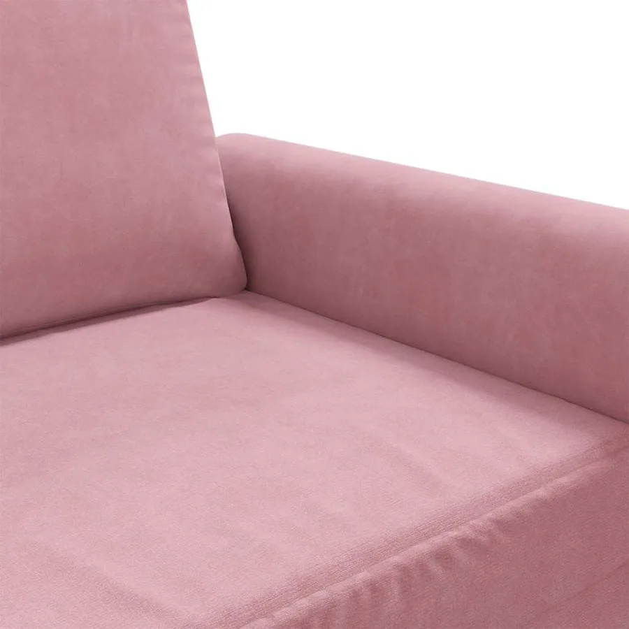 Canapé à 3 places Rose 180 cm Velours - 7