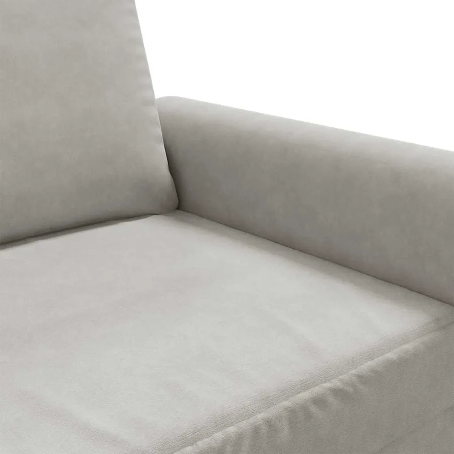 Fauteuil Gris clair 60 cm Velours - 7