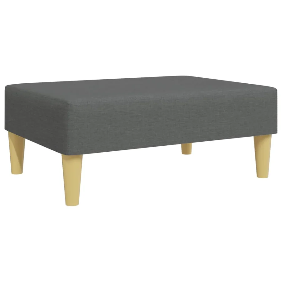 Repose-pied gris foncé 77x55x31 cm tissu - 2