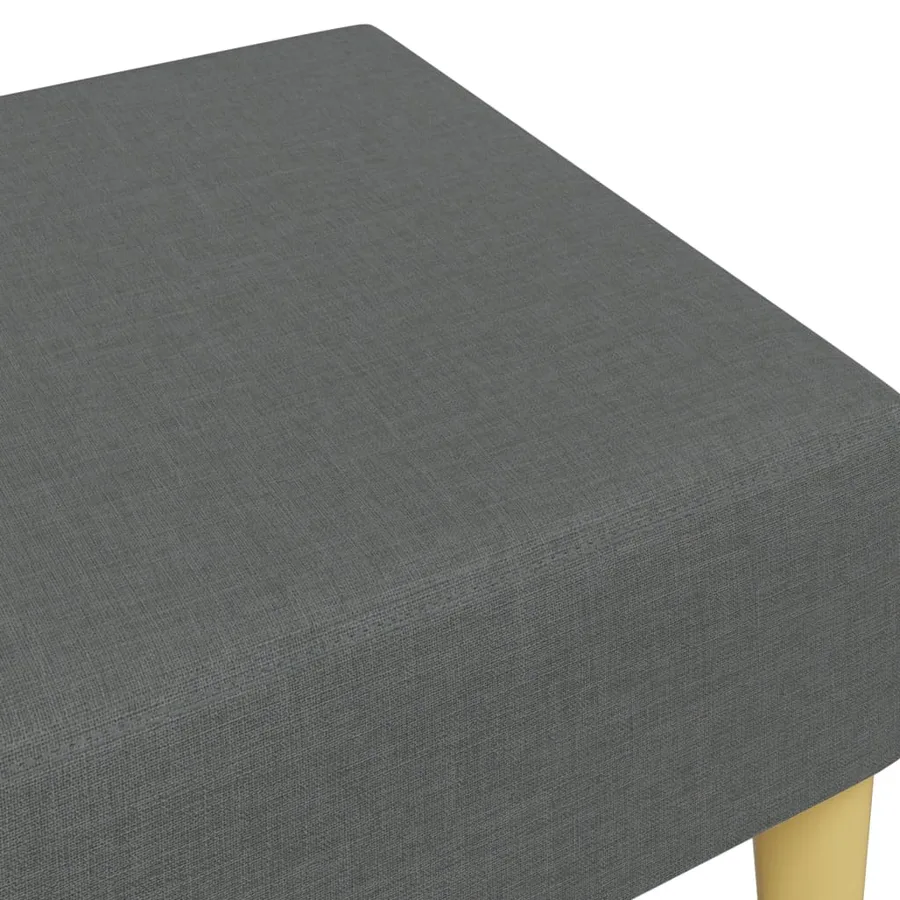 Repose-pied gris foncé 77x55x31 cm tissu - 6