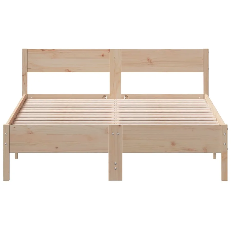 Cadre de lit sans matelas 160x200 cm bois massif de pin - 4