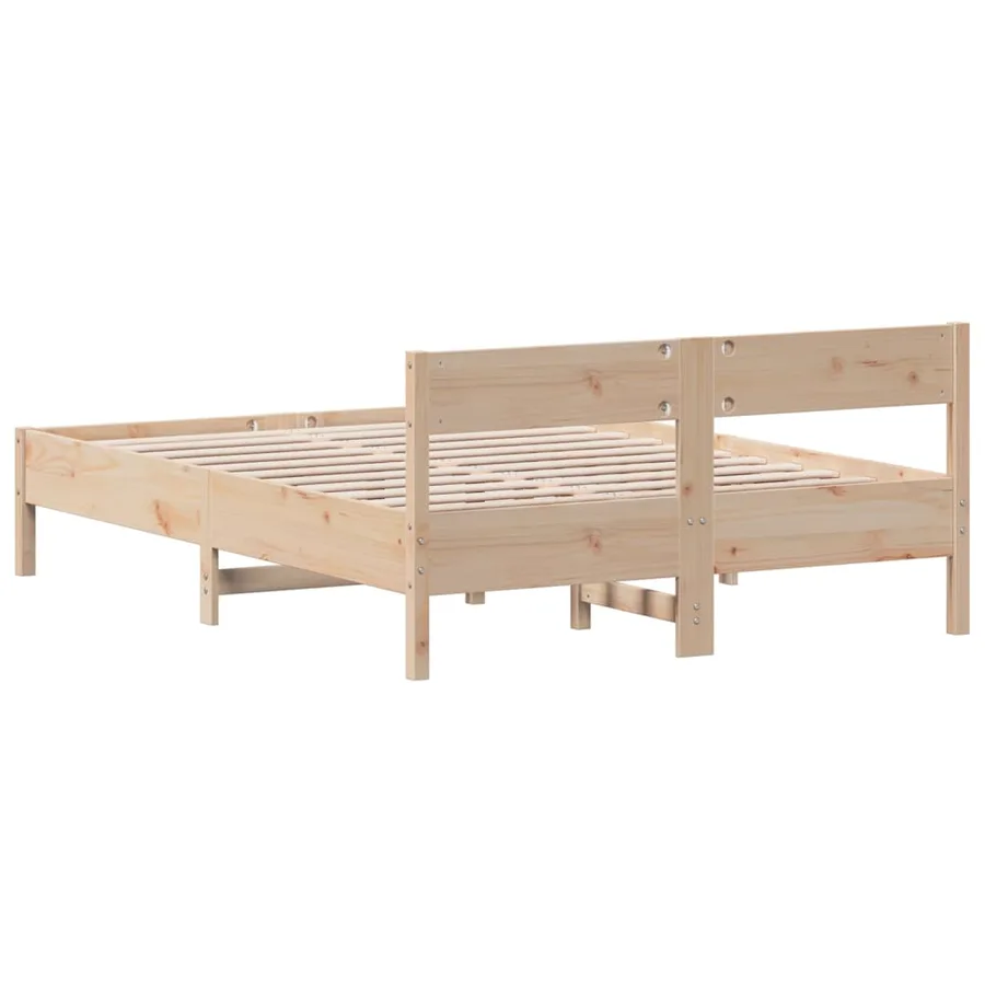 Cadre de lit sans matelas 160x200 cm bois massif de pin - 6