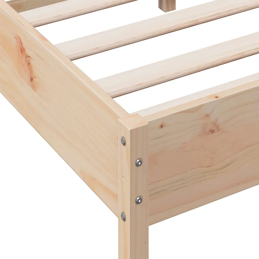 Cadre de lit sans matelas 160x200 cm bois massif de pin - 7