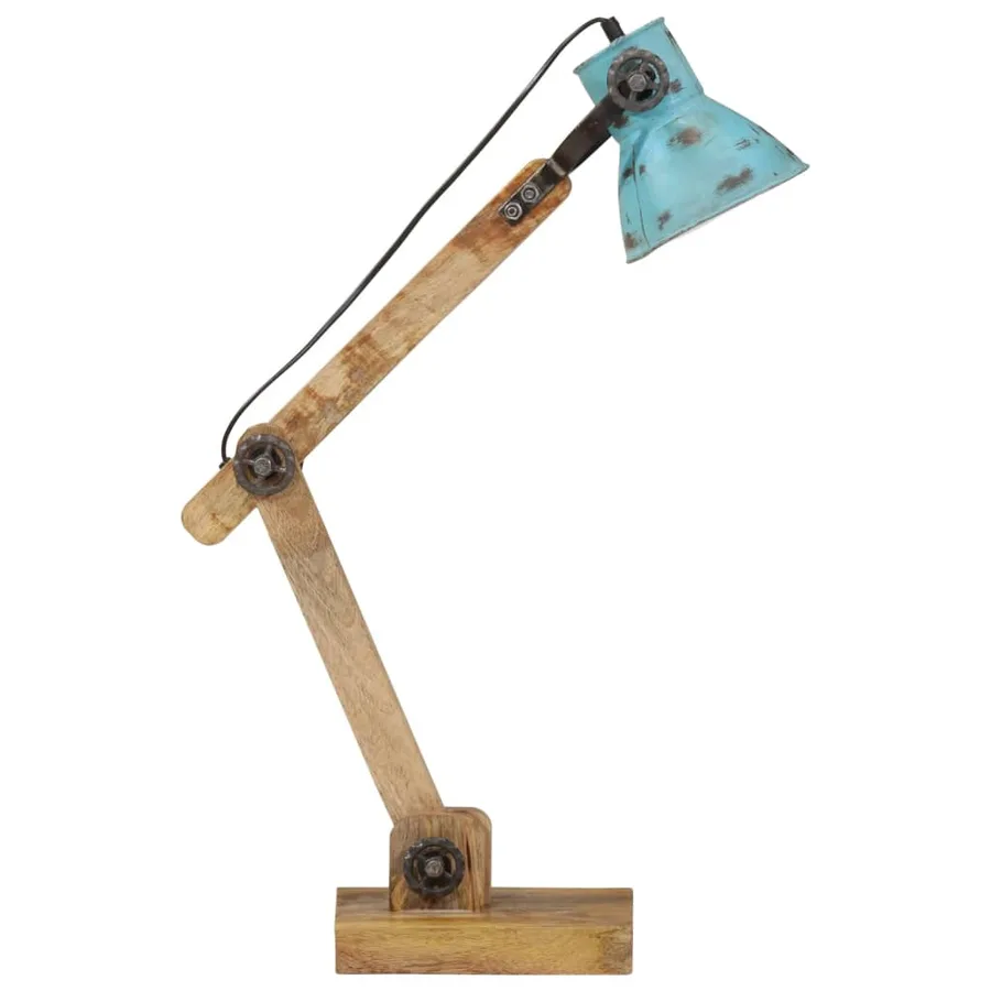 Lampe de bureau 25 W bleu délavé 23x18x96 cm E27 - 4