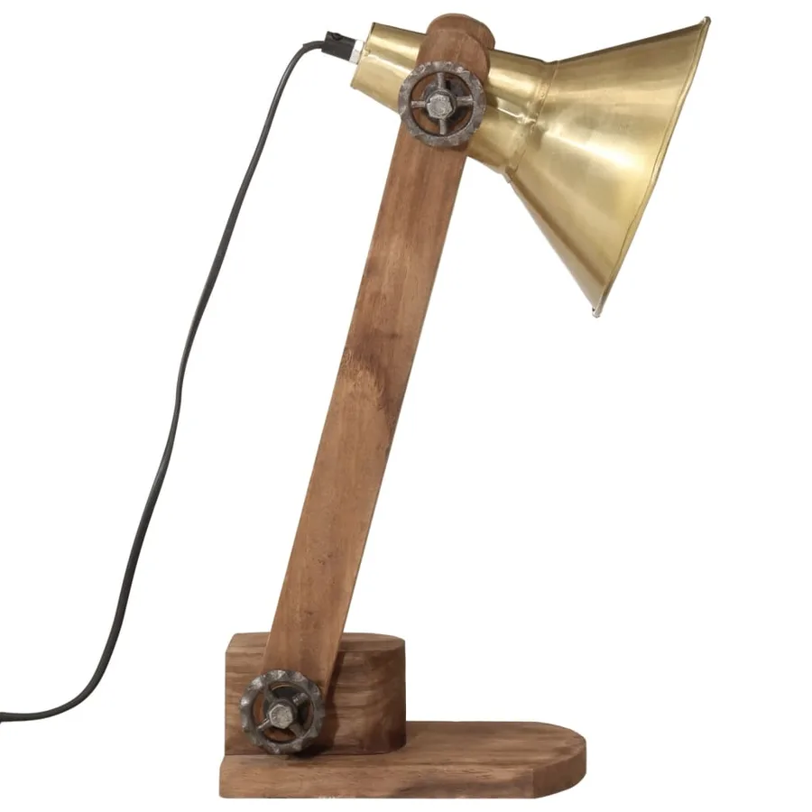 Lampe de bureau 25 W laiton antique 23x13x52 cm E27 - 4