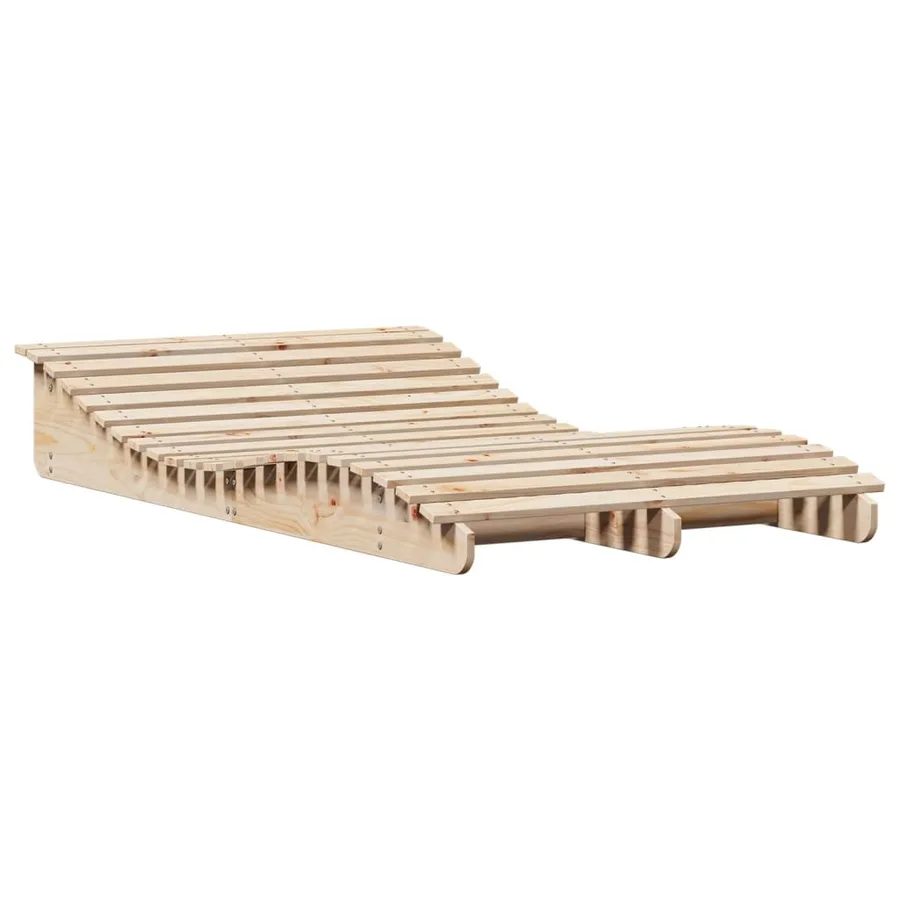 Chaise longue 205x110x31,5 cm bois massif de pin - 2