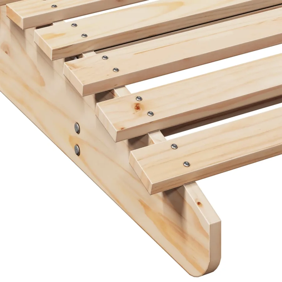 Chaise longue 205x110x31,5 cm bois massif de pin - 7