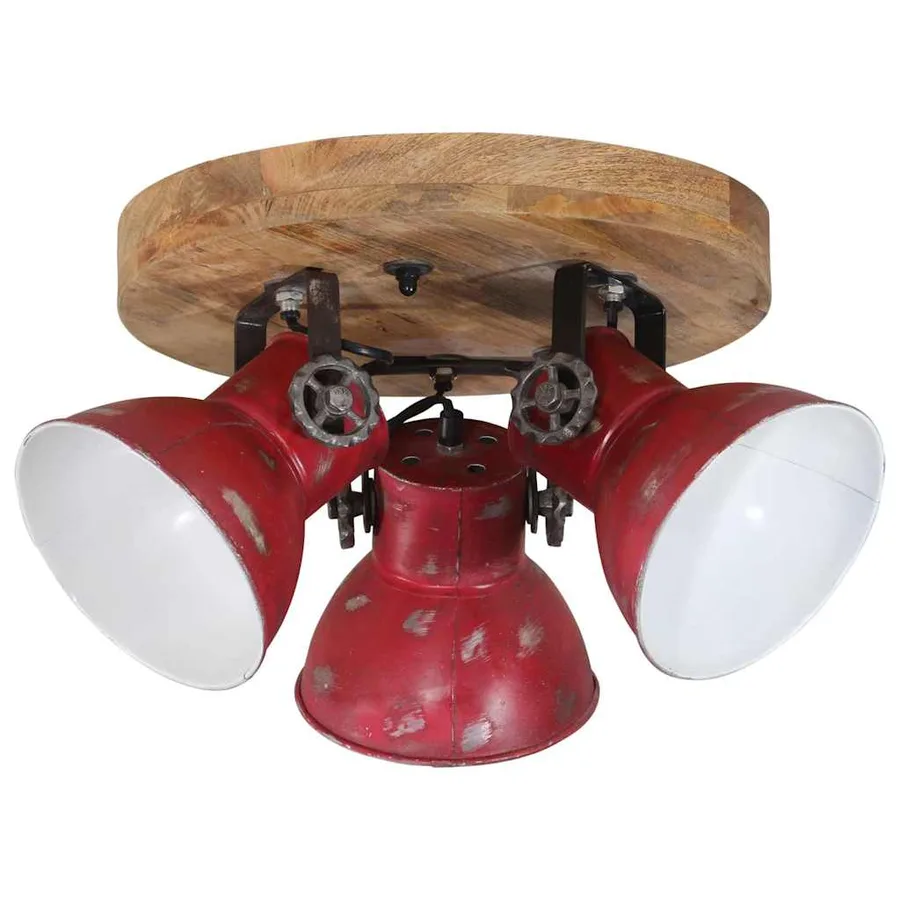 Plafonnier 25 W rouge délavé 35x35x25 cm E27 - 2
