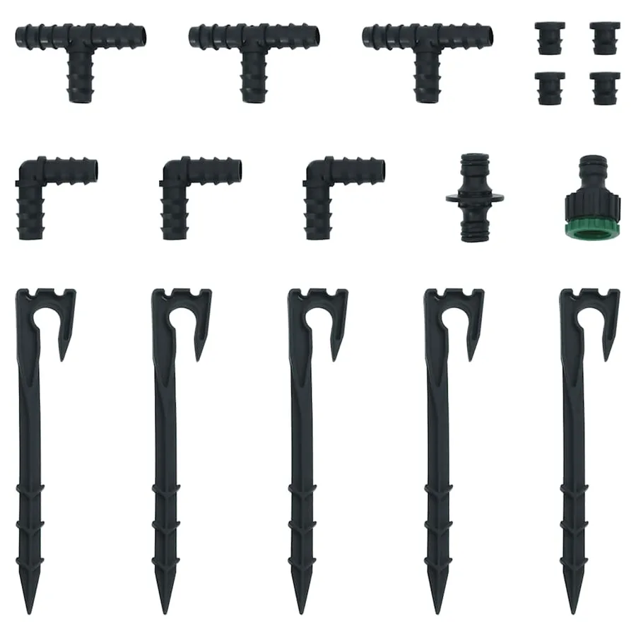 Tuyau d'arrosage de jardin noir 0,6" 10 m caoutchouc - 7