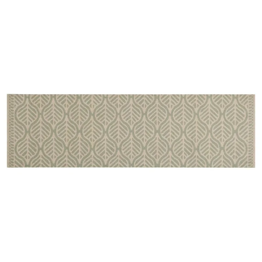 Tapis de cuisine lavable impression feuilles 45x150 cm velours - 2