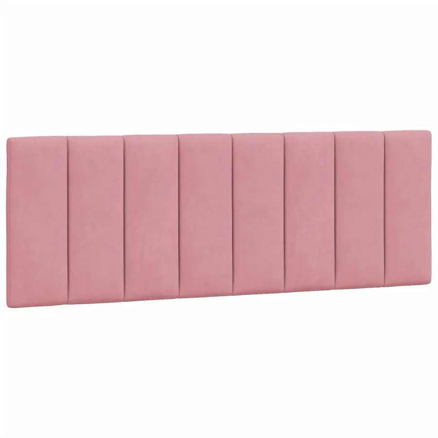 Lit avec matelas Hanko rose 140x190 cm velours - 5