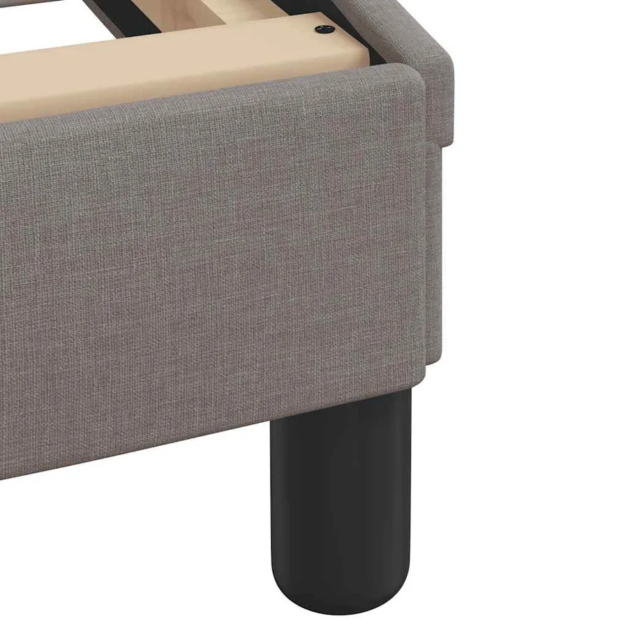 Cadre de lit sans matelas Hvar taupe 140x190 cm tissu - 9