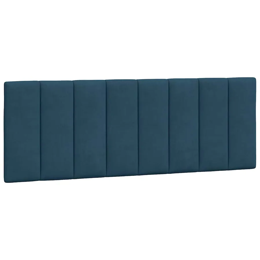 Cadre de lit sans matelas Hanko bleu 140x190 cm velours - 6
