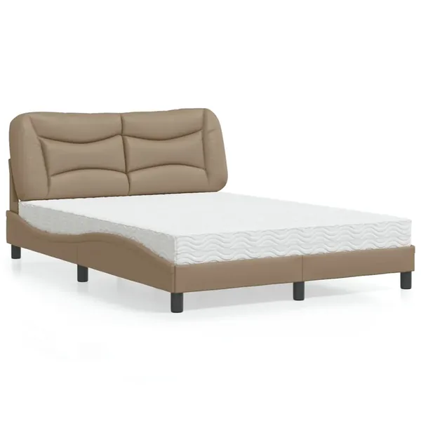 Lit avec matelas Hvar cappuccino 140x190 cm similicuir