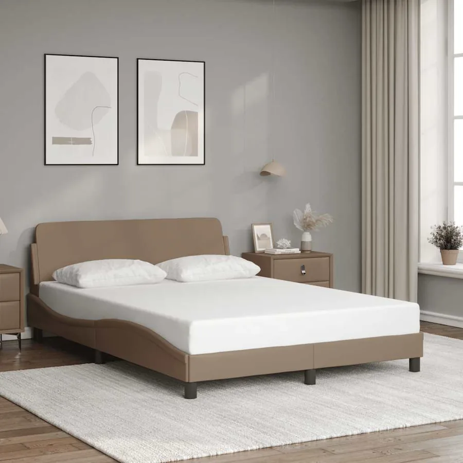 Cadre de lit Dover cappuccino 140x190 cm similicuir