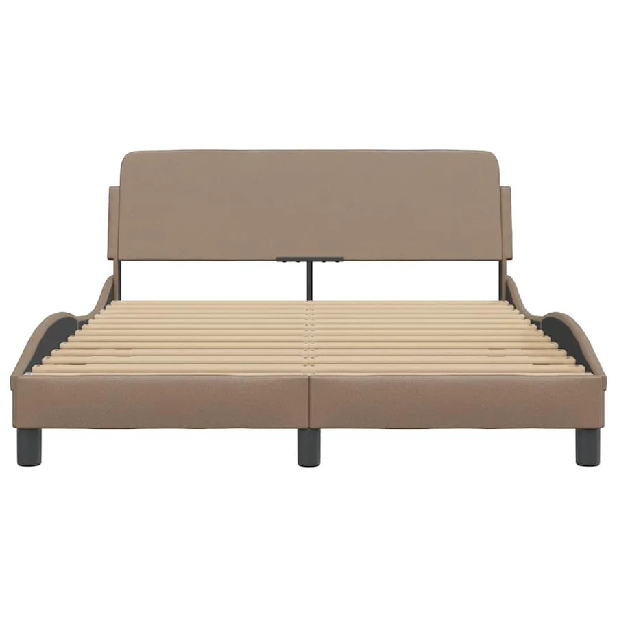 Cadre de lit Dover cappuccino 140x190 cm similicuir - 4