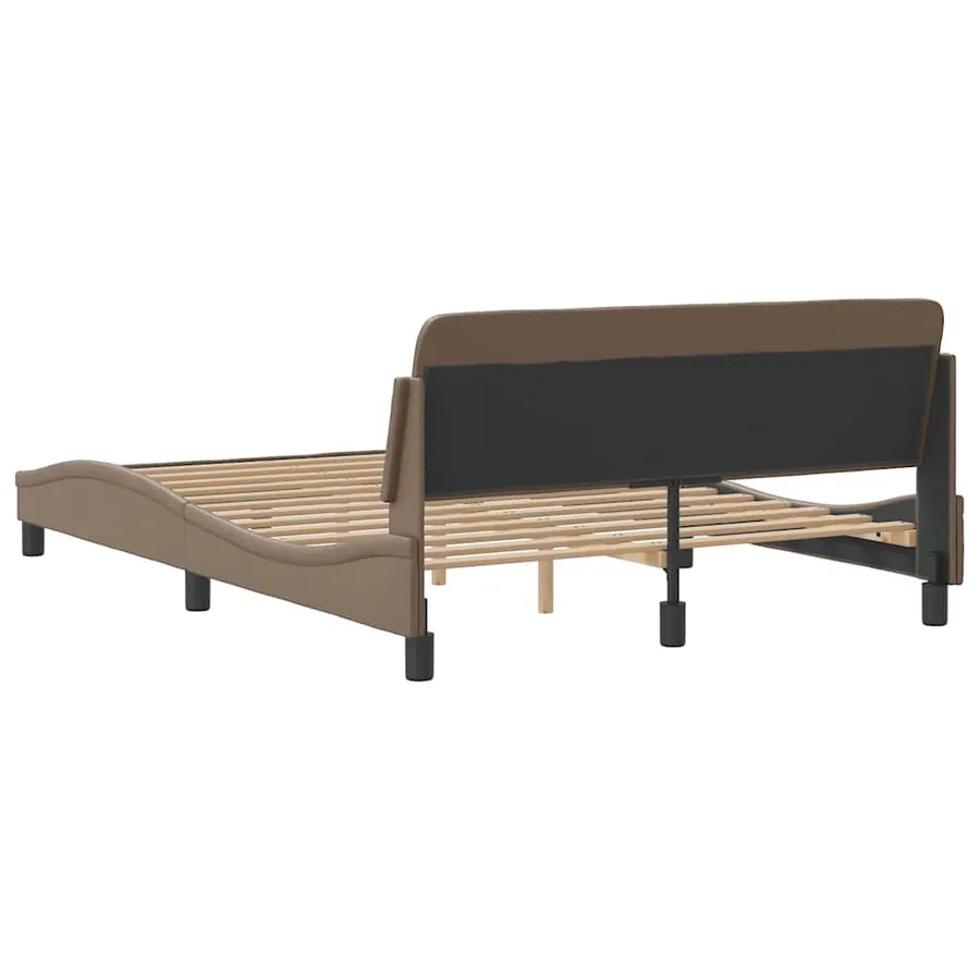 Cadre de lit Dover cappuccino 140x190 cm similicuir - 6