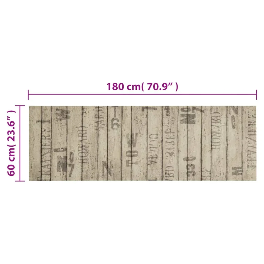 Tapis de cuisine lavable impression de clôture 60x180cm velours - 5