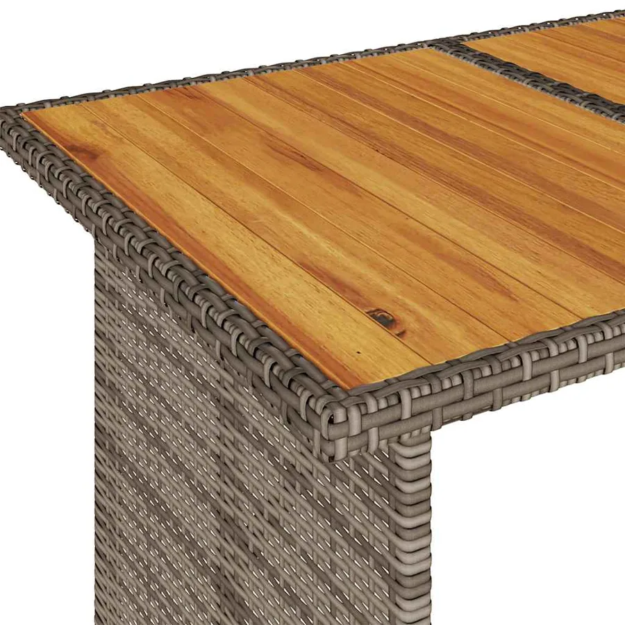 Ensemble à manger de jardin et coussins 2 pcs gris rotin - 10