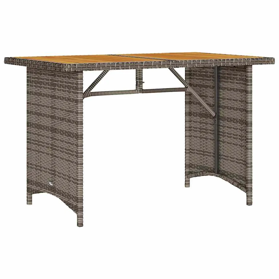 Ensemble à manger de jardin et coussins 2 pcs gris rotin - 5