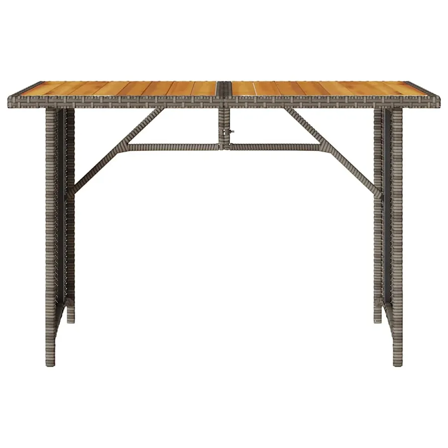 Ensemble à manger de jardin et coussins 2 pcs gris rotin - 7
