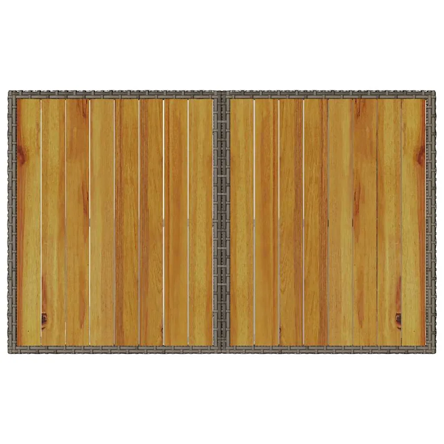 Ensemble à manger de jardin et coussins 2 pcs gris rotin - 8