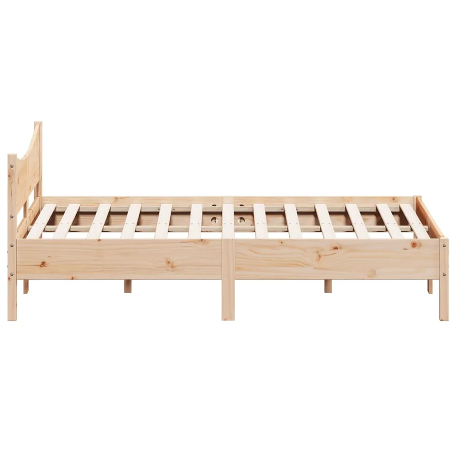 Cadre de lit sans matelas 150x200 cm bois de pin massif - 5