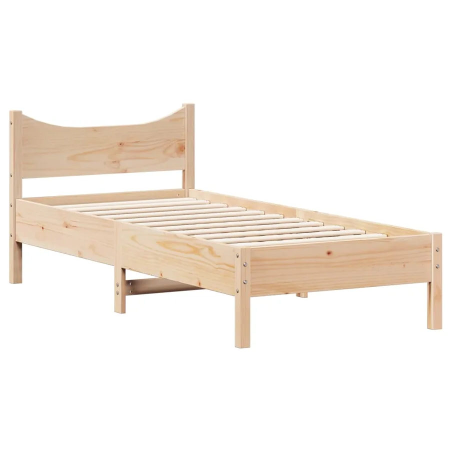 Cadre de lit sans matelas 90x200 cm bois de pin massif - 3